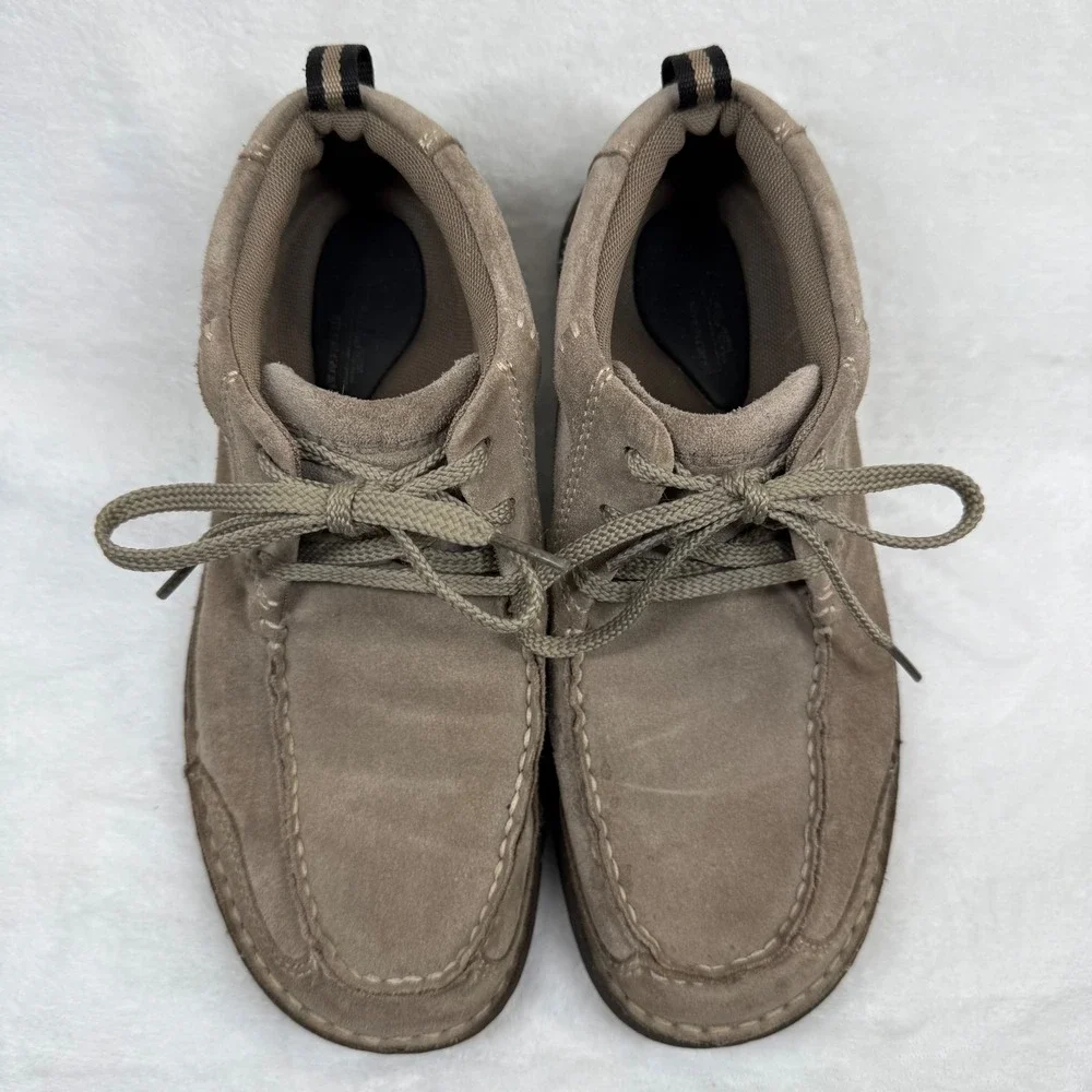 Streetcars Check 2515S Mens 8.5 M Taupe Brown Suede Leather Moc Toe Chukka Boots